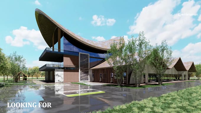 create 3d modeling, architectural rendering and exterior interior design