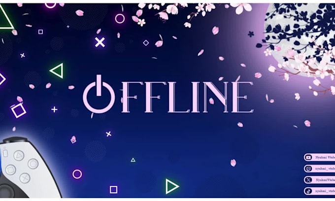 design animated twitch stream overlay, twitch logo, panels, screens, alert
