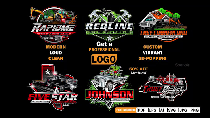 create trucking business logo