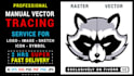 retrace, redo, recolor, redraw, vectorize, convert logo or image to vector