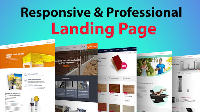 create a responsive landing page and wordpress landing page