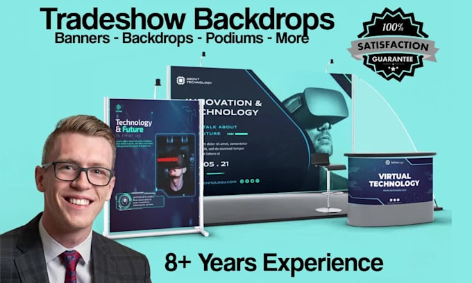 design trade show booth graphics, backdrops, banners