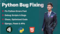 fix python bugs and errors, debug scripts, and optimize code