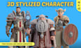 design stylized 3d character models with rigging for unity, unreal engine, games