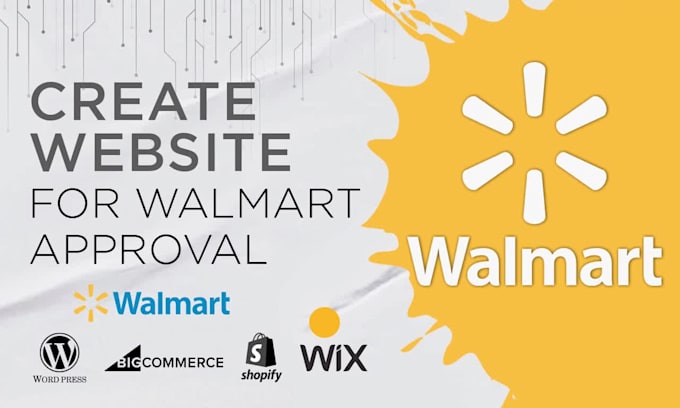 create a professional website for walmart marketplace approval