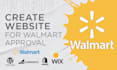 create a professional website for walmart marketplace approval
