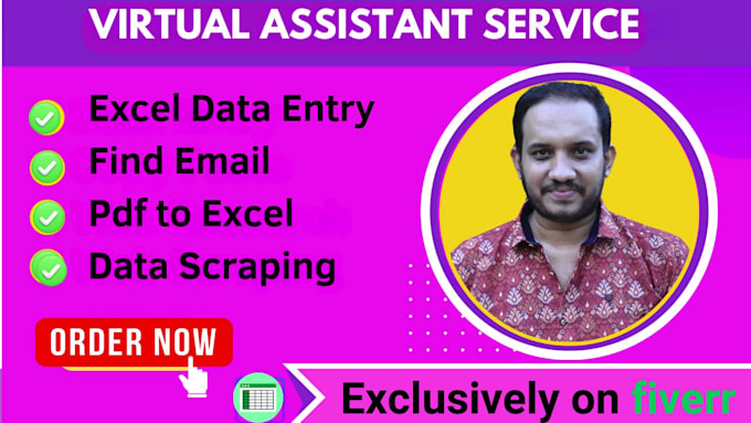 be a virtual assistant to do online research, excel data entry, copy paste work