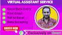 be a virtual assistant to do online research, excel data entry, copy paste work