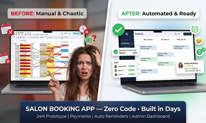 build custom booking and management app for your services and business