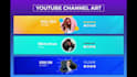 design youtube banner or channel art