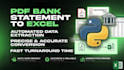 convert pdf bank statement to excel, qbo, google sheet, csv
