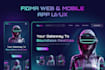 do figma website design, figma ui ux design, figma web mobile app , figma mockup
