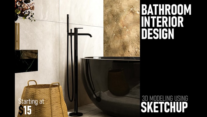 create bathroom interior design and realistic renderings