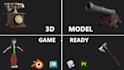 create professional low poly 3d game props and level designs