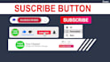 create animated youtube subscribe buttons, like and bell