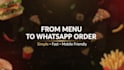 build a restaurant website with online menu and whatsapp ordering