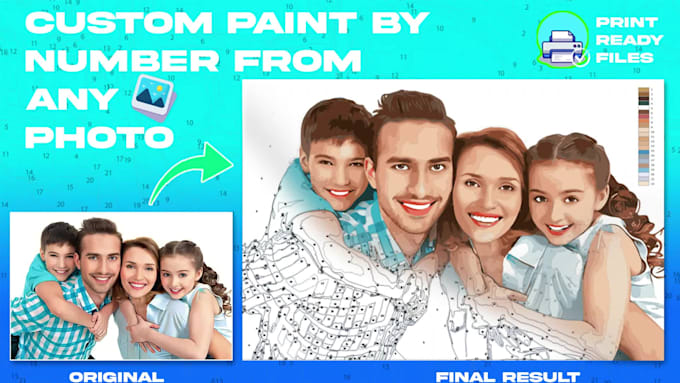 create custom paint by number from any photo