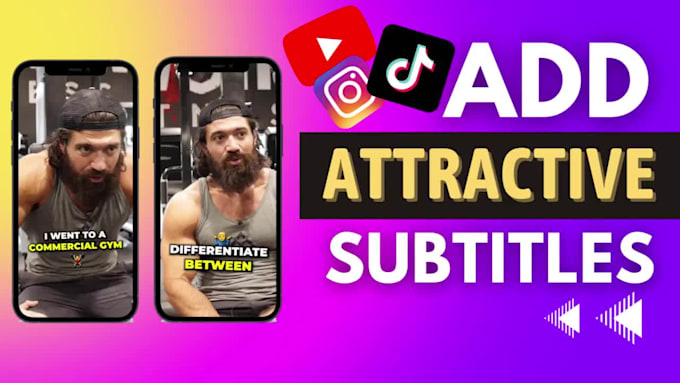 edit reels, tiktok, short videos with attractive subtitles