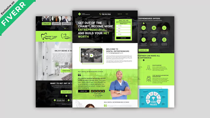 Do modern ui ux landing page and website design in figma by ...