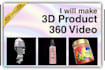 model your product into a 360 rotating 3d product video fast