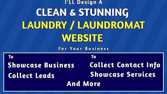 create a stunning cleaning website, laundromat website or a handyman website
