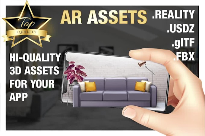 make ar xr mr assets in glb usdz gltf formats