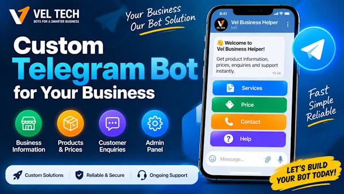 develop a custom telegram bot for your business
