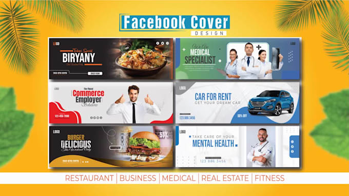 create header design, facebook banner or page cover