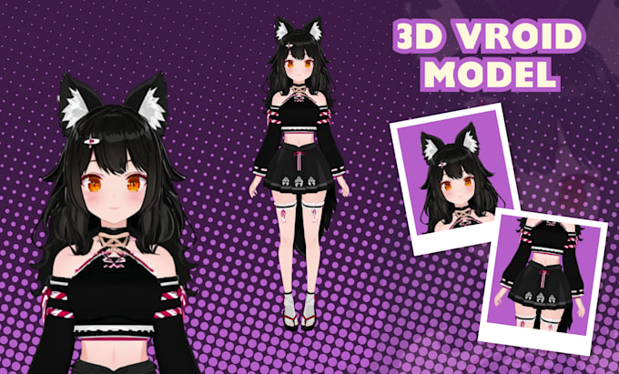 create 3d character models for vtuber, anime, 3d rigging, vroid or vrchat