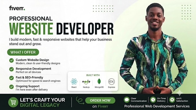 develop a react responsive landing page