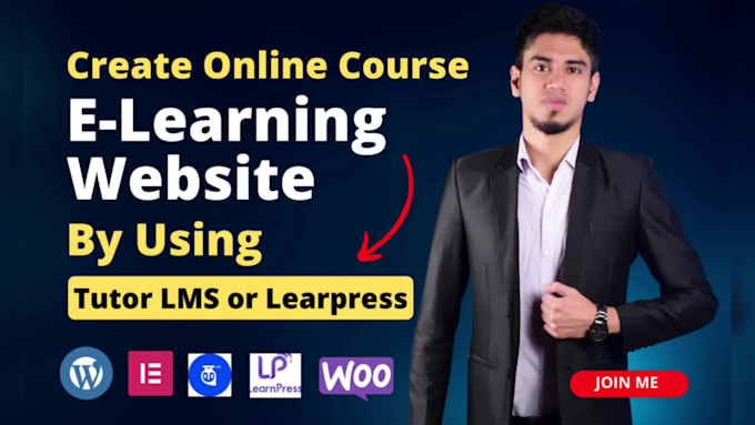 create an online course website by using tutor lms pro or learnpress
