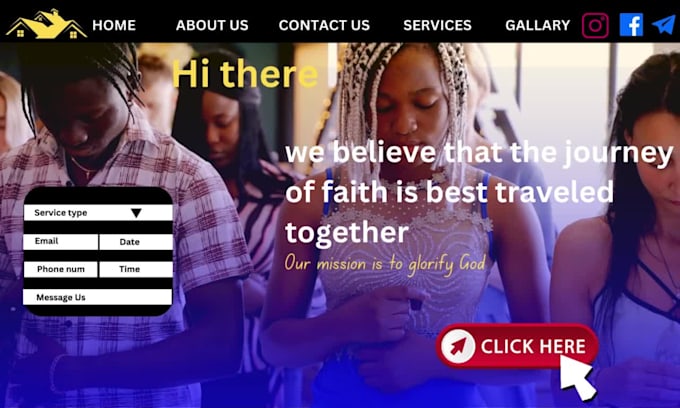 create church website, ministry, nonprofit and wordpress websites