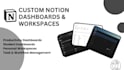 build custom notion dashboards and aesthetic workspaces