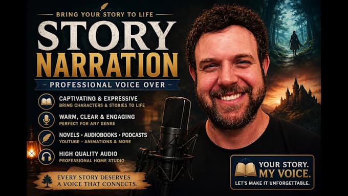 record a professional story narration voiceover