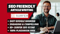 write a surfer SEO friendly article for your blog or website