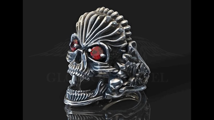 do 3d jewelry design skull rings
