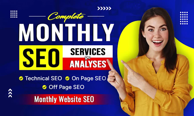 do complete monthly website on page technical and off page SEO backlinks service