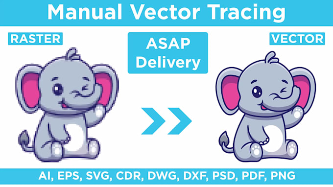 convert logo to vector, vectorize image, manual vector tracing