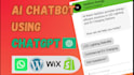 create ai chatbot or website using chatgpt and whatsapp