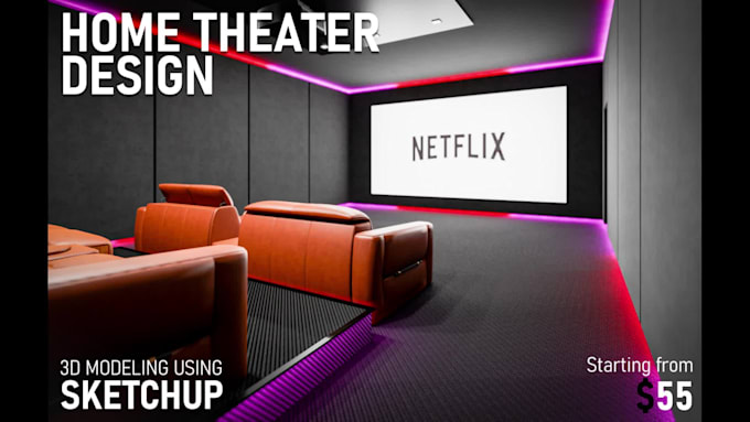 design your home theater design cinema or theatre room in 3d