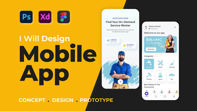 Design mobile app ui ux design in figma by Mr_gondha | Fiverr