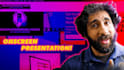 an onscreen website or document presentation