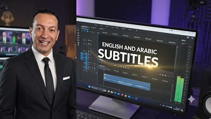 create accurate english and arabic subtitles, captions, and srt files