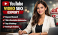 be your youtube SEO expert for channel growth and monetization