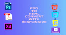 convert PSD PDF to HTML CSS bootstrap javascript responsive with animated