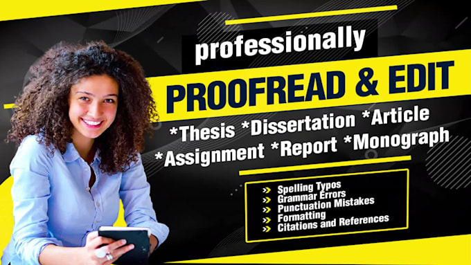 edit thesis, dissertation with proofreading and formatting