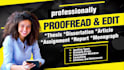edit thesis, dissertation with proofreading and formatting