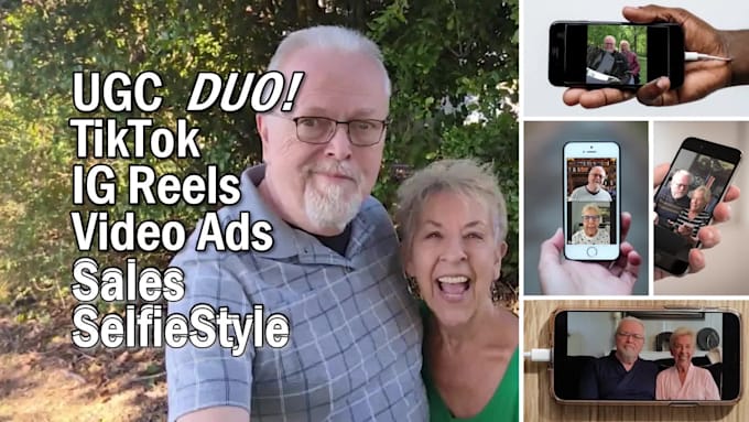create male, female duo user generated content ugc actor for tiktok videos