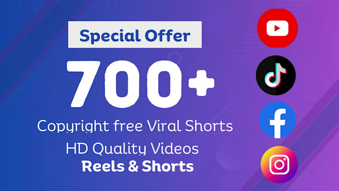 create 700 engaging youtube, facebook, and tiktok shorts