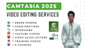do video edit using camtasia 2025 studio, training video